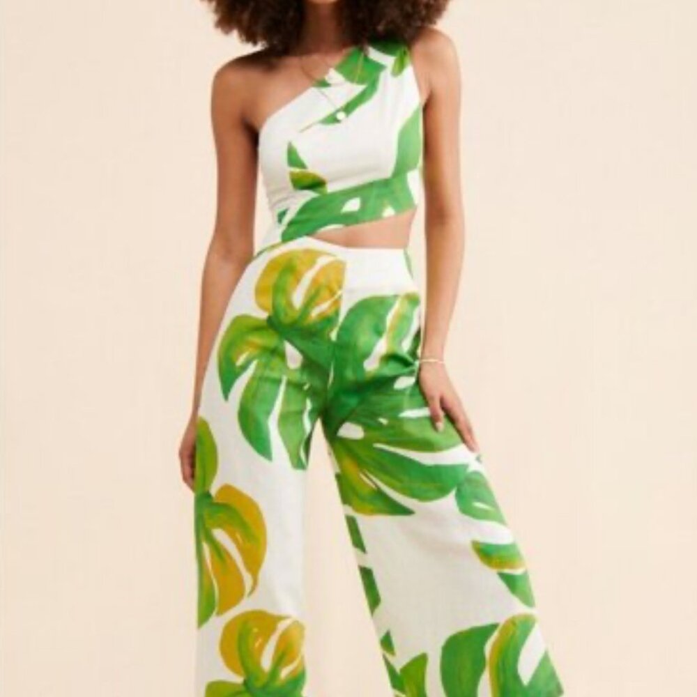 Farm Rio Monstera Jumpsuit NWT